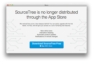 SourceTree is no longer distributed through the App Store  SourceTree is no longer distributed through the App Store